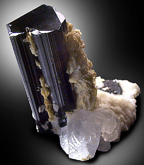 Mineral Specimens: Schorl and Albite from Shengus, Gilgit Div., Pakistan