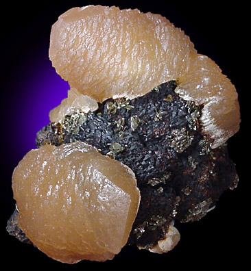 Mineral Specimens: Calcite on Sphalerite with Chalcopyrite from Tri-State Mining District, Joplin, Missouri