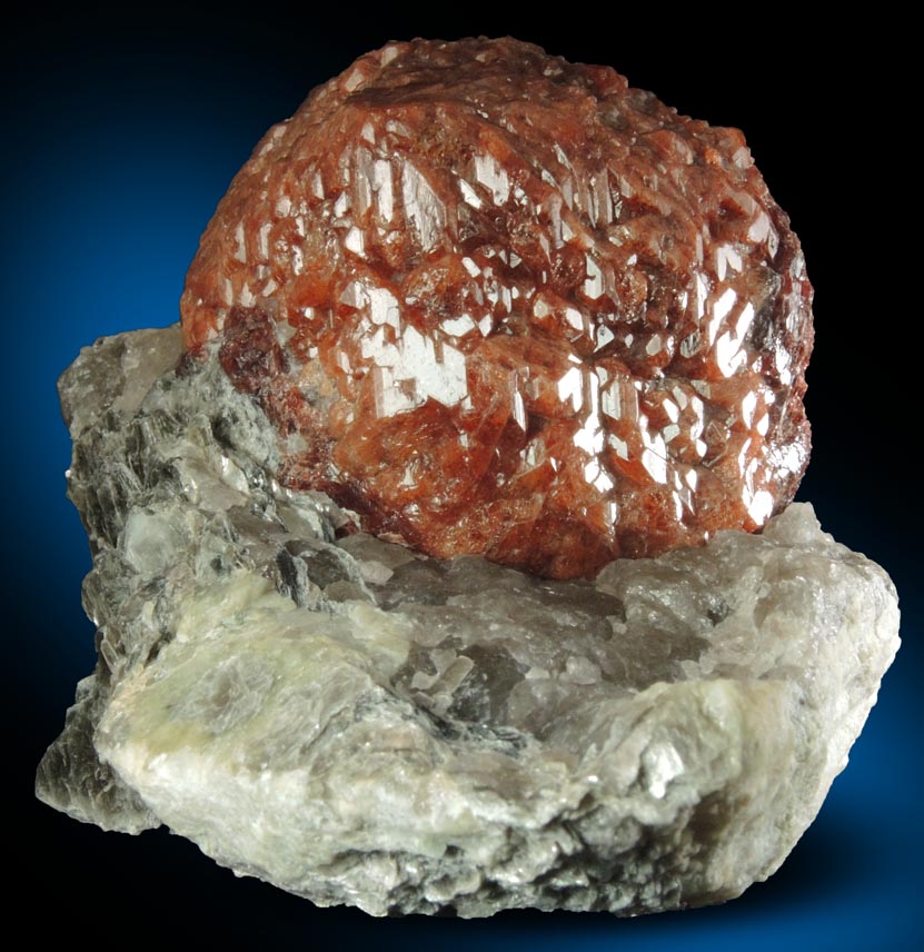 Mineral Almandine Garnet in Muscovite-Quartz matrix for sale from excavation for bank on South Street in lower Manhattan Island, New York City, New York County, New York