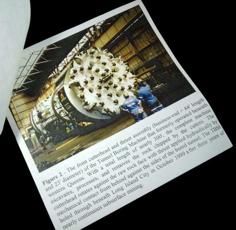 Detail view of mineral Set of nine minerals from the fault zones of NYC Water Tunnel No. 3 for sale from Queens Tunnel excavation, Queens, Woodside, Queens, New York City, Queens County, New York