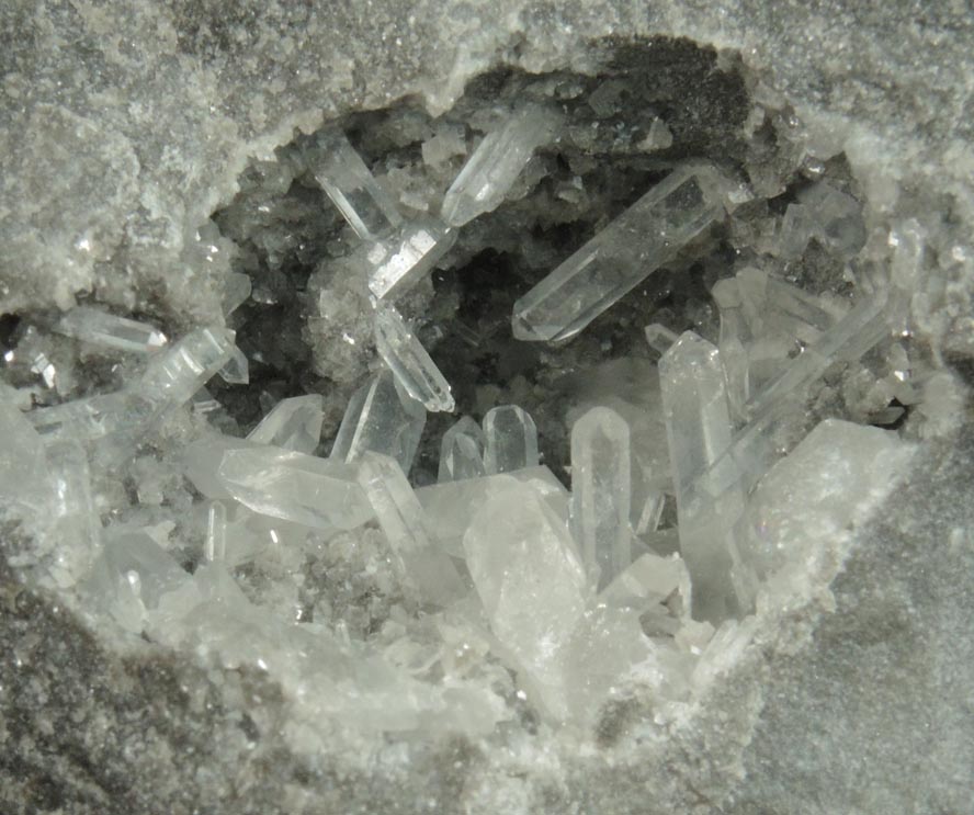 Detail view of mineral Quartz for sale from Northern tip of Manhattan Island beneath the Henry Hudson Bridge, New York City, New York County, New York