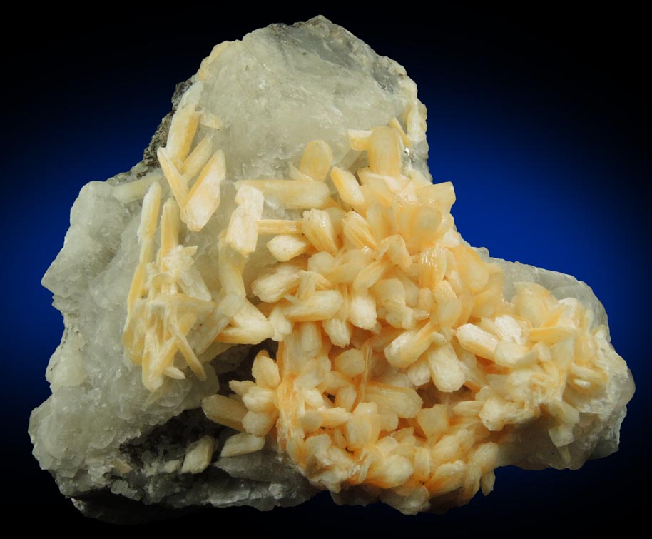 Mineral Stilbite-Ca on Calcite for sale from IRT Pelham Line Subway under Southern Boulevard, Bronx, New York City, Bronx County, New York