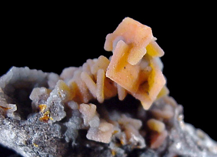 Mineral Specimens: Wulfenite with Quartz coating from Finch Mine, Hayden, Arizona