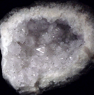 Mineral Specimens: Quartz var. Amethystine with Goethite from Millington Quarry, Millington, New Jersey